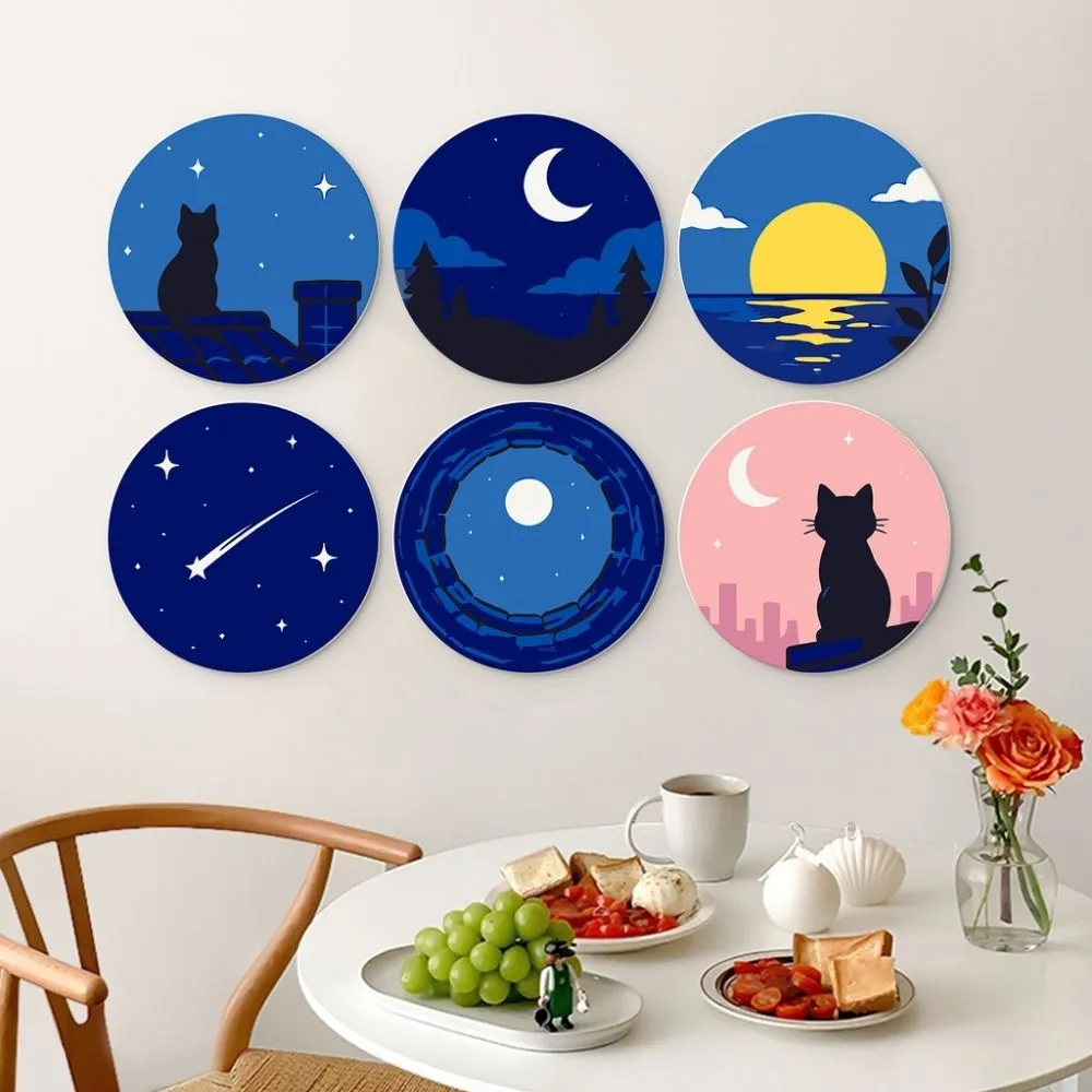 Figured'Art Mini Serie Dromen bij maanlicht schilderen op nummer Ø20cm 6 stuks