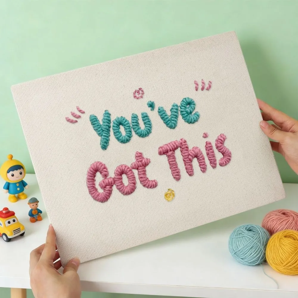 Figured'Art You've Got This punch needle pakket frame