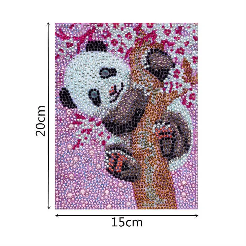 Figured'Art Panda Diamond Painting 15x20cm met lijst
