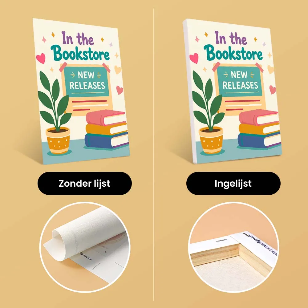 Figured'Art Stemming voor boekenliefhebbers mini schilderen op nummer 6st