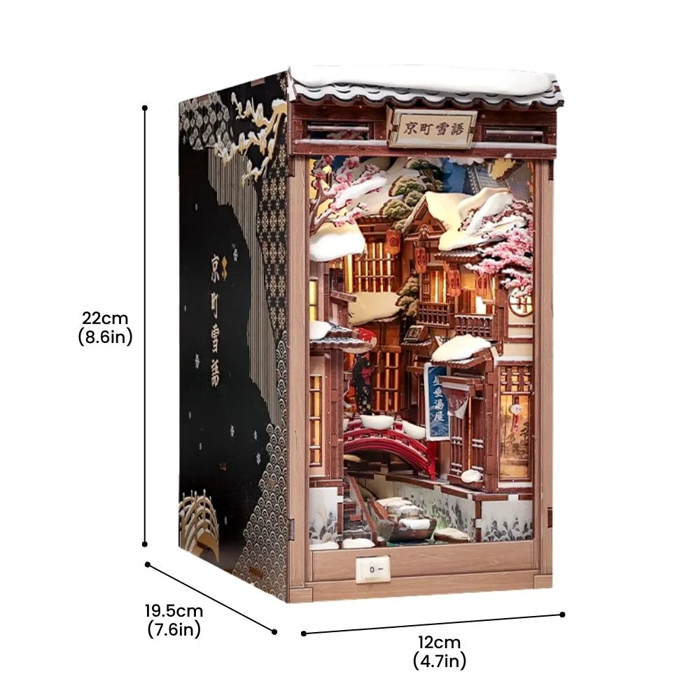 Figured'Art Sneeuwgefluister Kyoto book nook 19,5 cm led