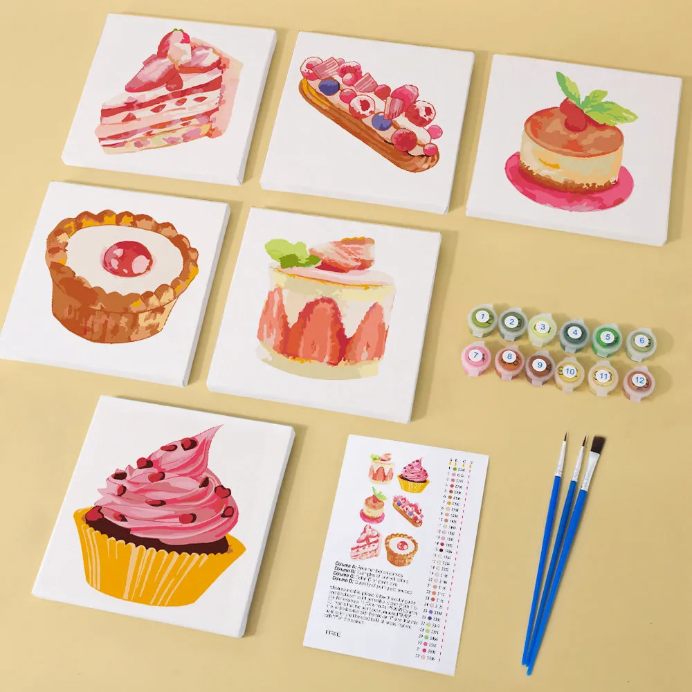 Figured'Art Zoete Desserts 1 mini schilderen op nummer 6x15x15