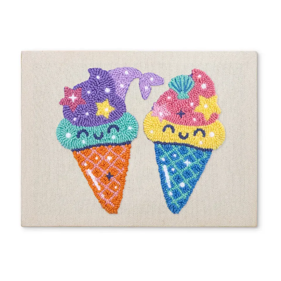 Figured'Art IJs Dromen punch needle pakket 20x30 cm frame