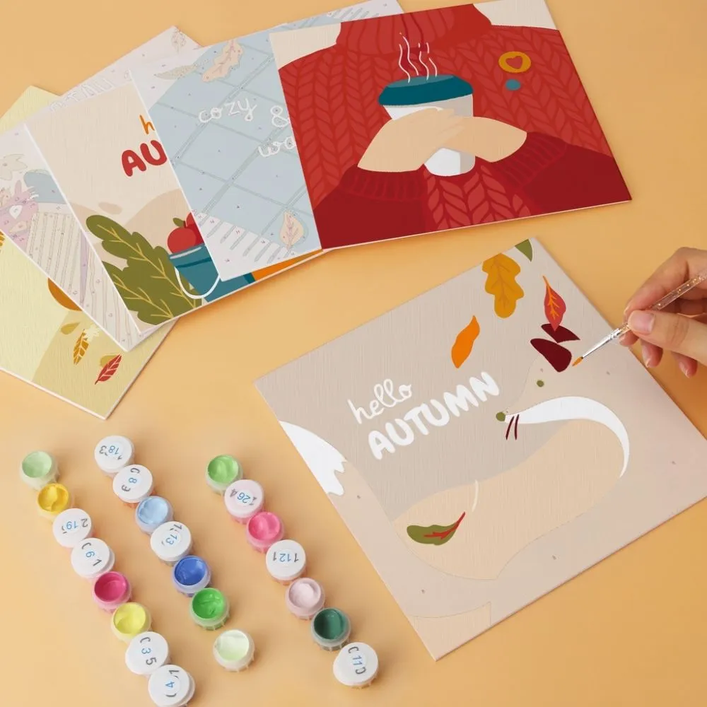Figured'Art Mini Serie Herfstnoten schilderen op nummer 6 stuks
