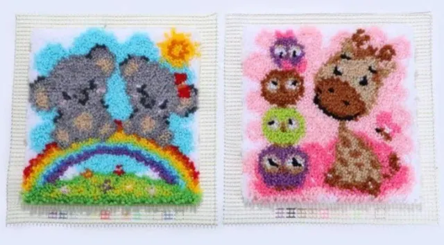 Craft Buddy Koala & Giraffe knoopset 2 canvassen 30x30cm