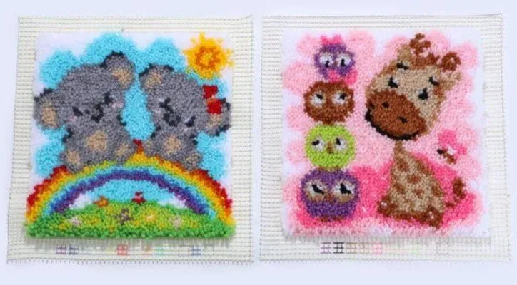 Craft Buddy Koala & Giraffe knoopset 2 canvassen 30x30cm