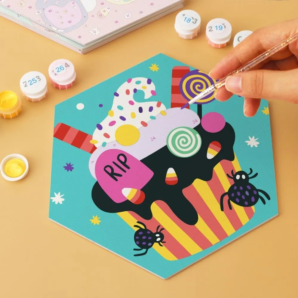 Figured'Art Heksenkat mini schilderen op nummer 6 stuks