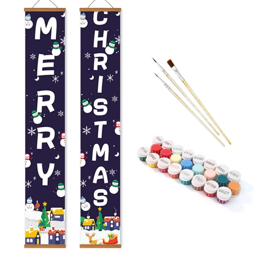 Figured'Art Winter Wonderland deur banners schilderen op nummer 20x120