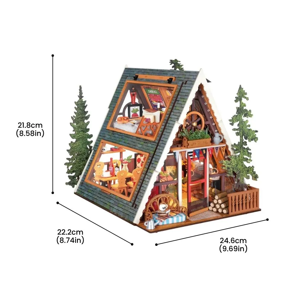Figured'Art A-frame hut 3D puzzel met led 336 stukjes