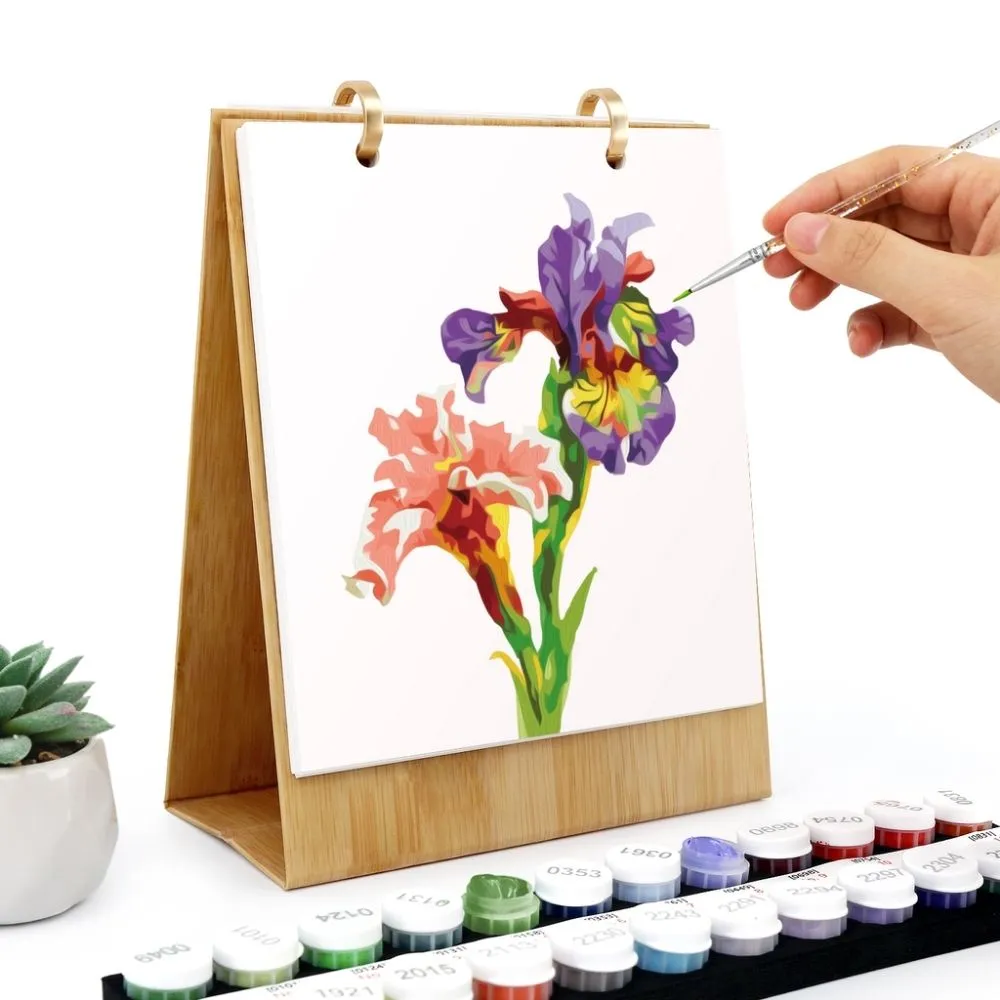 Figured'Art Seizoensbloemen kalender 2027 schilderen op nummer