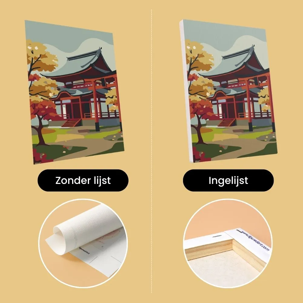 Figured'Art Zen Landschappen mini schilderen op nummer 6 stuks