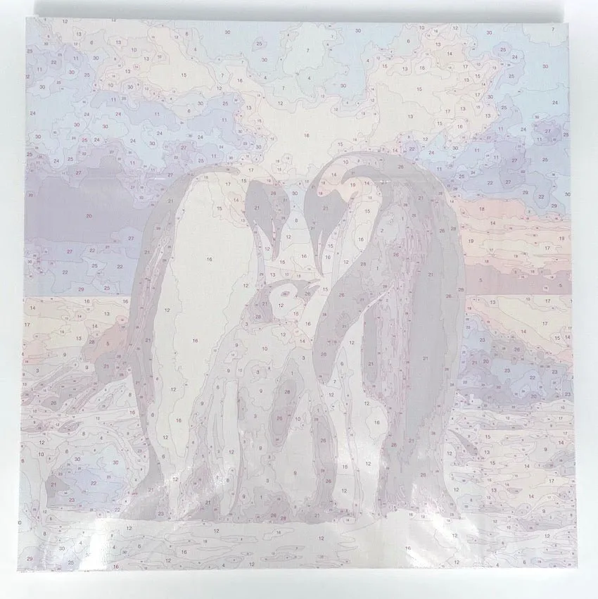 Craft Buddy Penguin Family schilderen op nummer canvas 50x50 cm