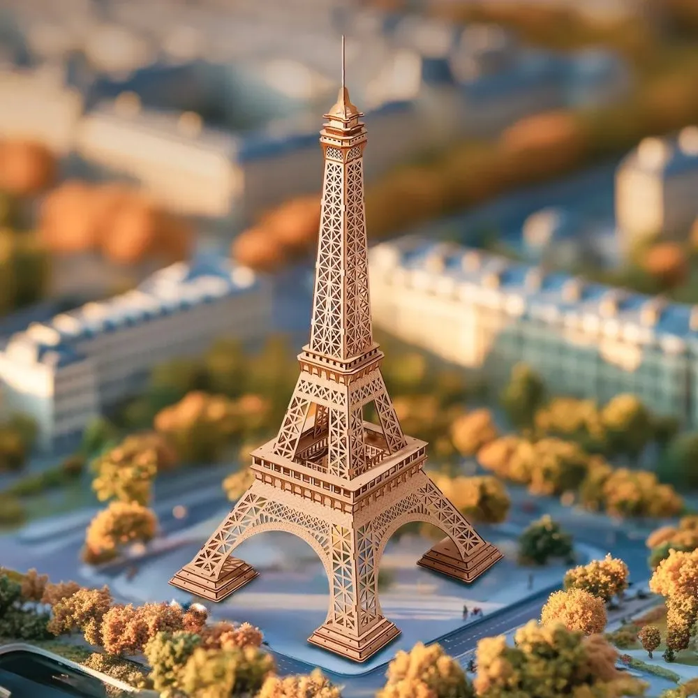 Figured'Art Eiffeltoren Plus 3D puzzel houten 191 stukjes
