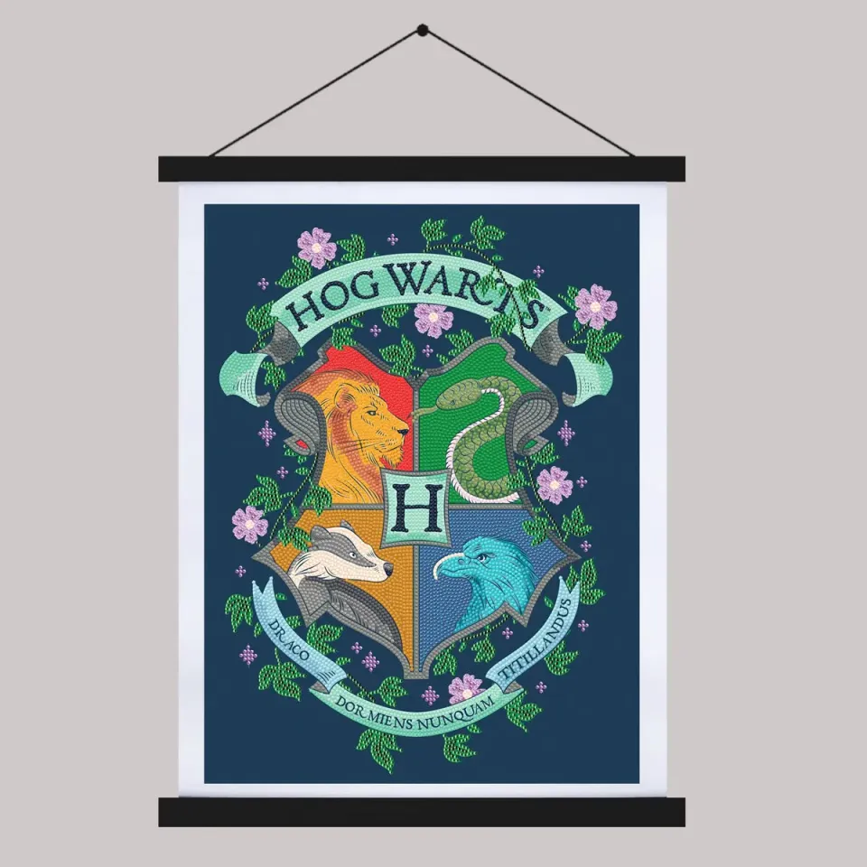 Craft Buddy Crystal Art Harry Potter Hogwarts Crest scroll 40x50cm