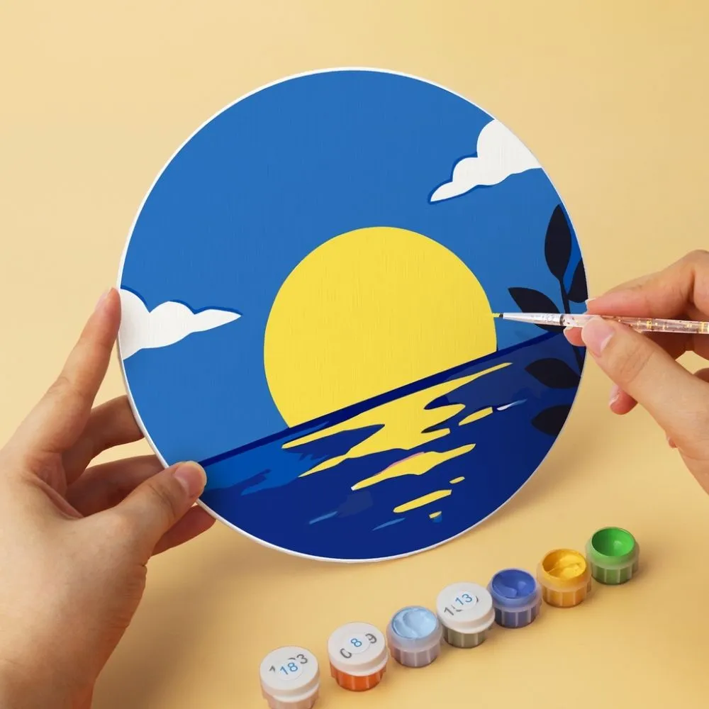 Figured'Art Mini Serie Dromen bij maanlicht schilderen op nummer Ø20cm 6 stuks