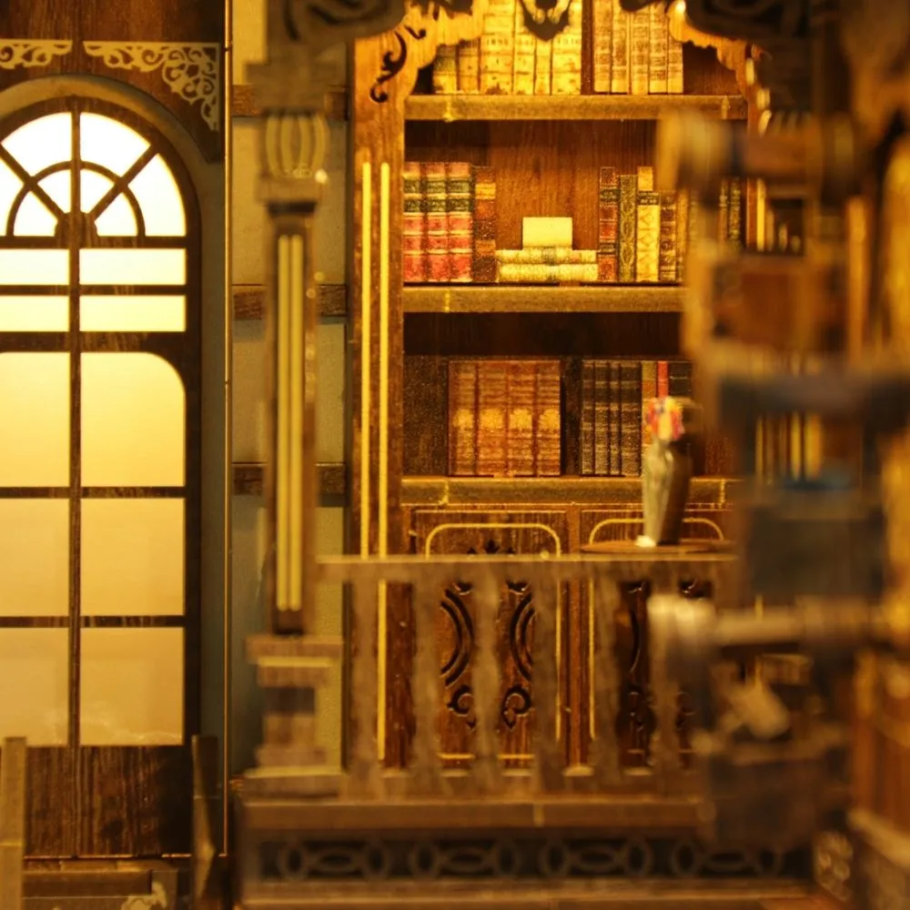 Figured'Art Antieke Bibliotheekkamer book nook 411 stuks miniatuur