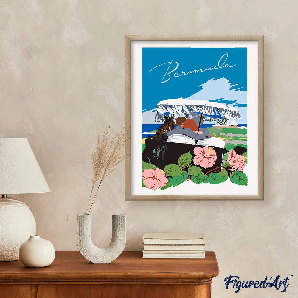 Figured'Art Bermuda-eiland ontsnapping Schilderen op Nummer 40x50cm eenvoudig