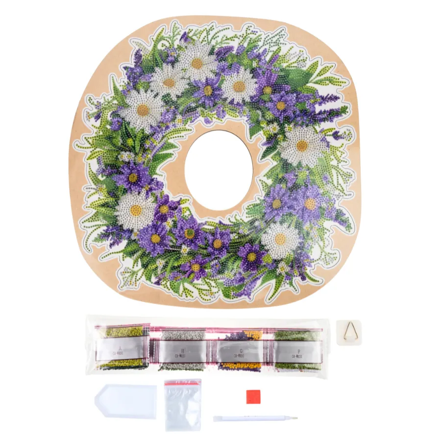 Craft Buddy Crystal Art Spring Pastel krans 35 cm