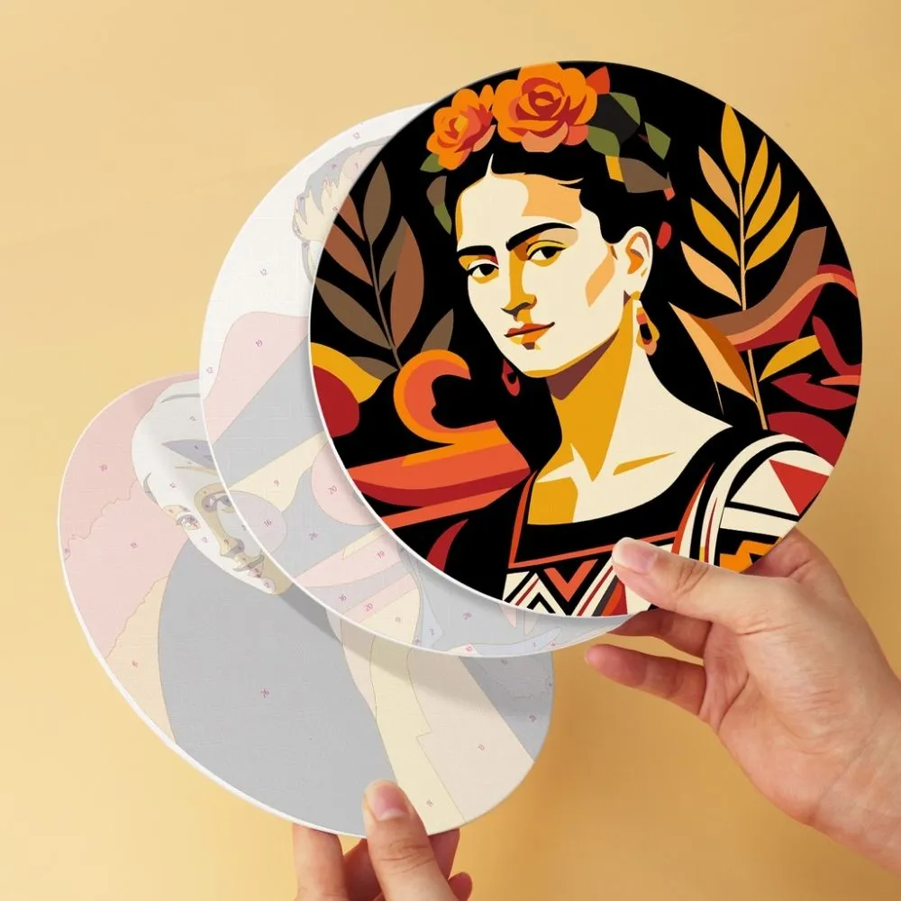 Figured'Art Artistieke iconen mini schilderen op nummer Ø20cm 6 stuks