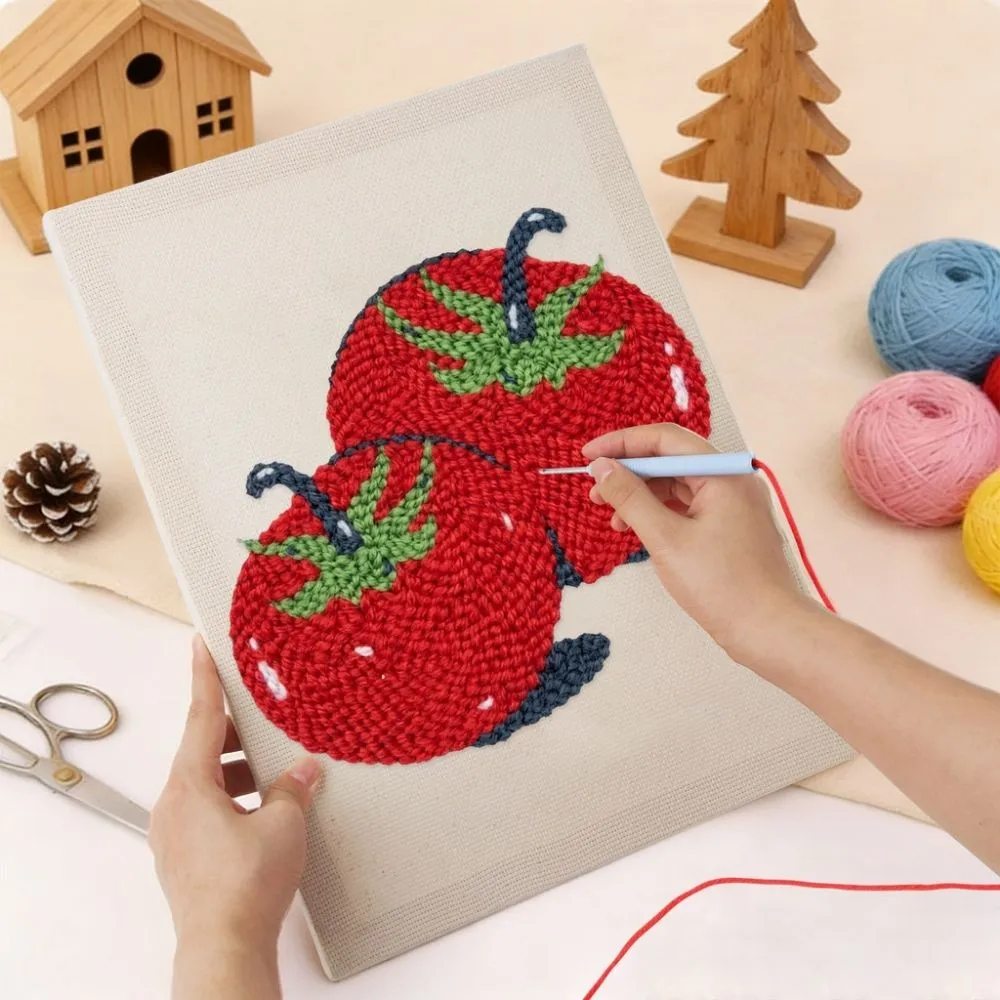 Figured'Art Punch Needle Verse Tomaten borduurpakket 20x30cm