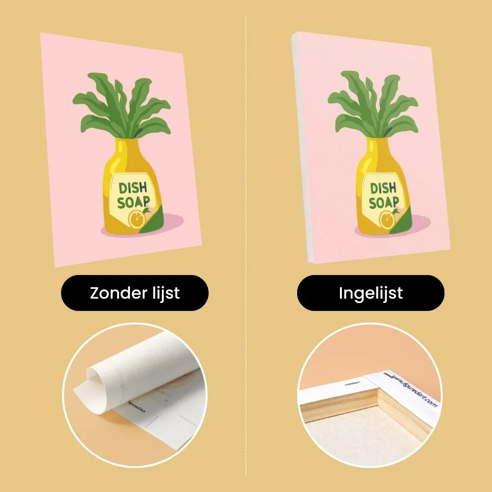 Figured'Art Mini Dagelijkse Plantenpotten schilderen op nummer 6x 15x20cm