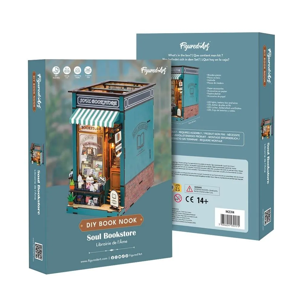 Figured'Art Boekhandel van de Ziel book nook 21 cm