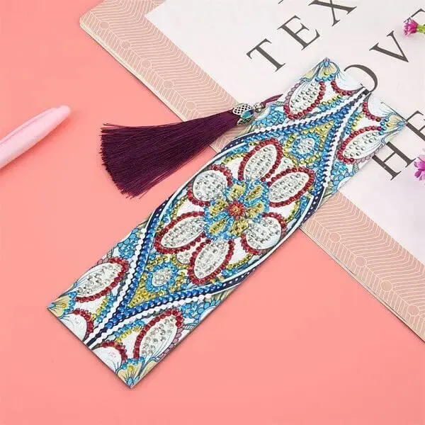 Figured'Art Bloemen diamond painting bladwijzers 21x6cm cadeau