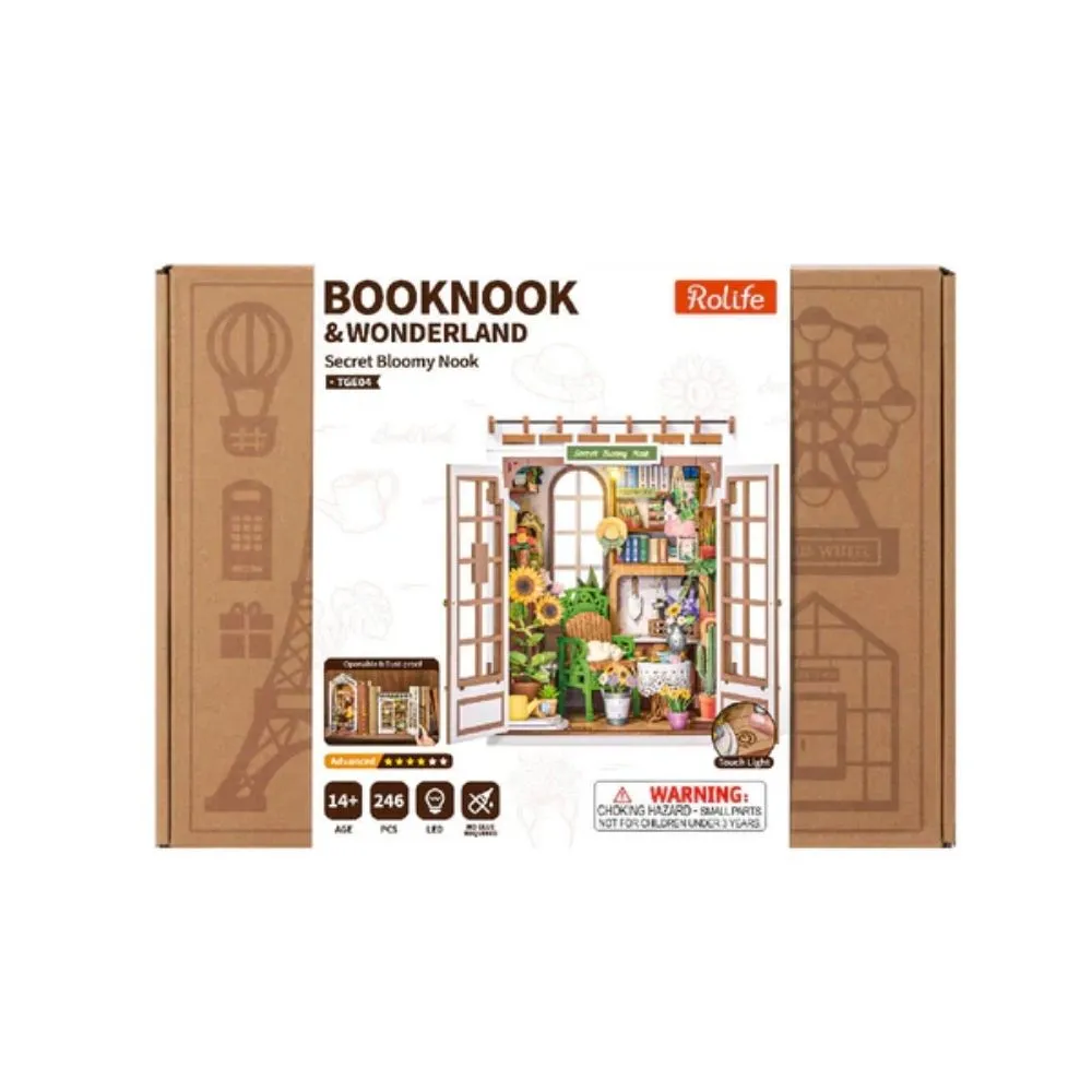 Figured'Art Book Nook Geheim Bloemrijk Hoekje bouwpakket met led