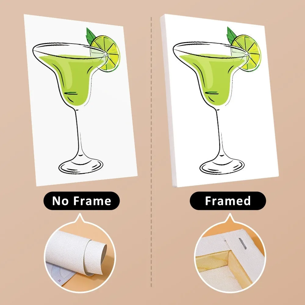 Figured'Art Klassieke Cocktails schilderen op nummer 15x20 cm 6 stuks