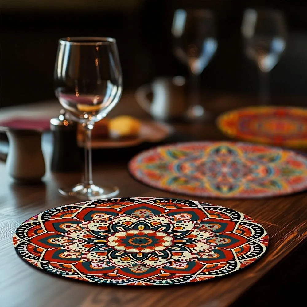 Figured'Art Boheemse Mandala Rond schilderen op nummer 20 cm 6 stuks