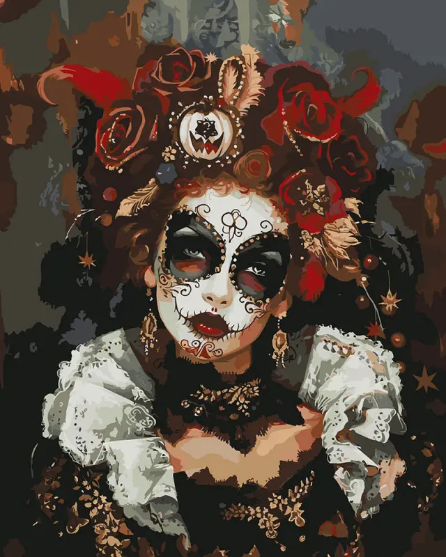 Figured'Art Halloweenkostuum schilderen op nummer 40x50 cm
