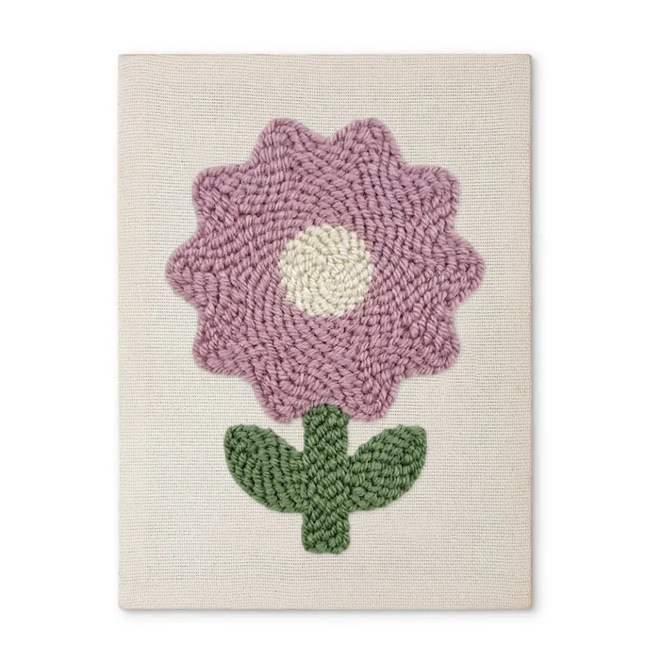 Figured'Art Sering Bloem punch needle pakket 20x30cm met frame
