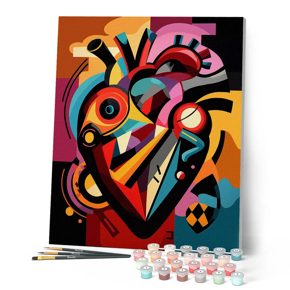 Figured'Art Gedurfd Abstract Hart schilderen op nummer 40x50cm