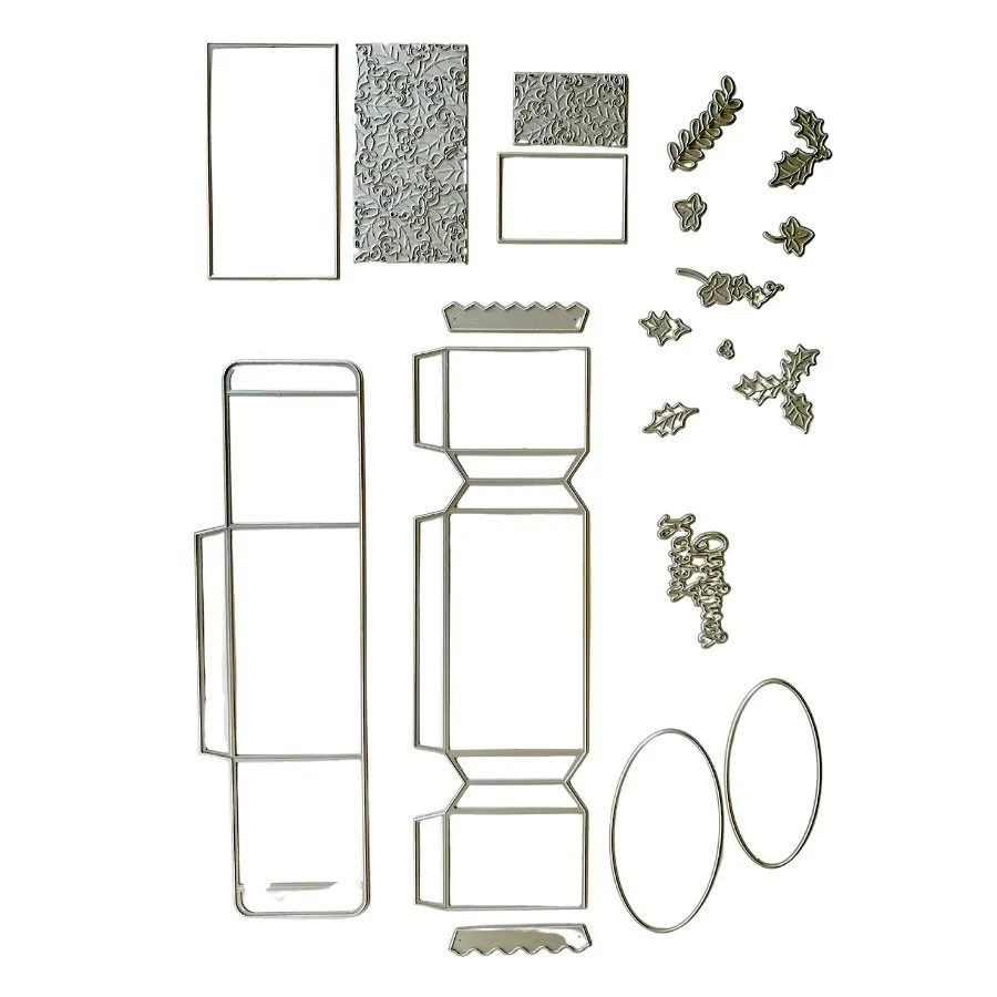 Craft Buddy Jolly Holly Cracker snijmallen set 20 stuks