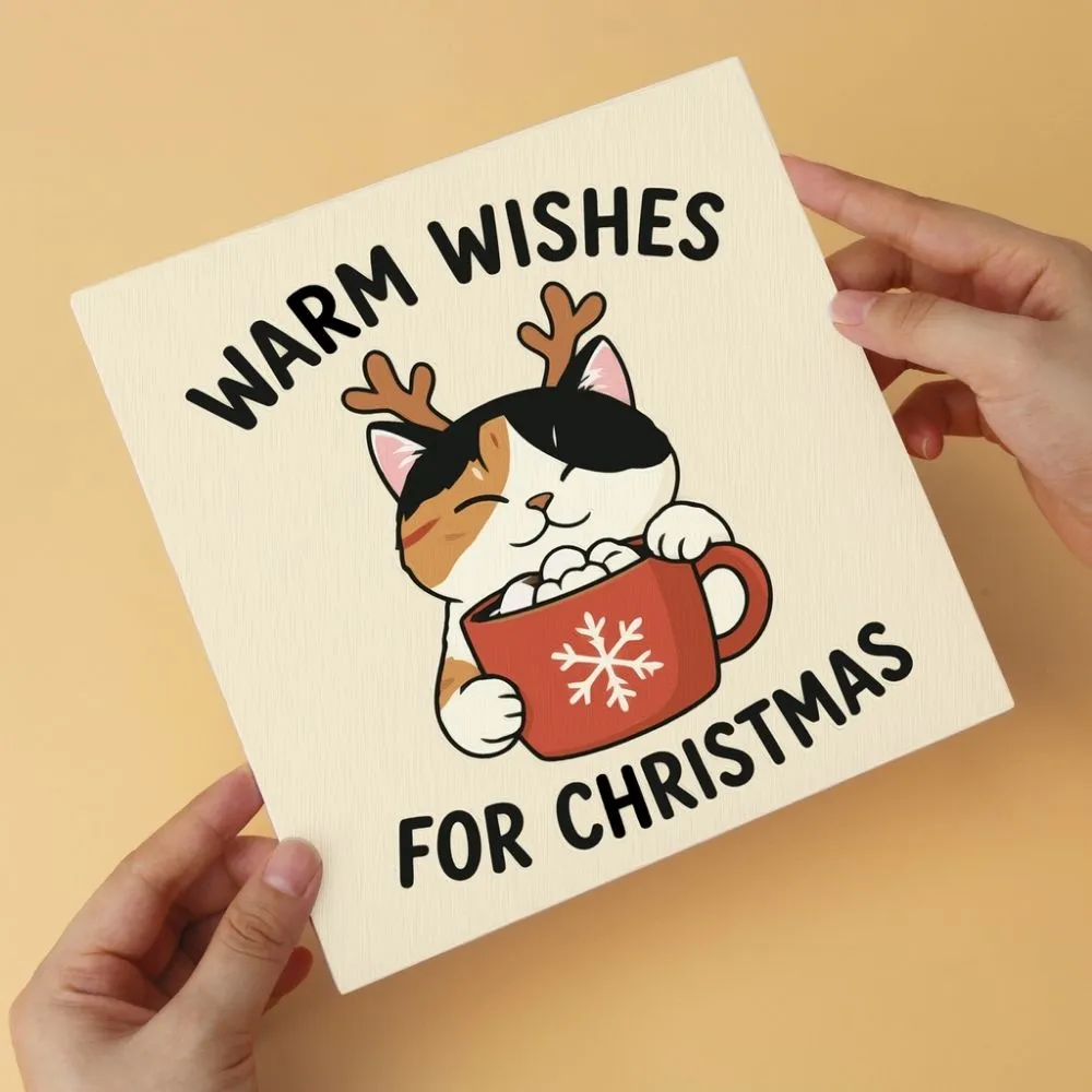 Figured'Art Mini Serie Miauwige kerst schilderen op nummer 6x 20x20 cm