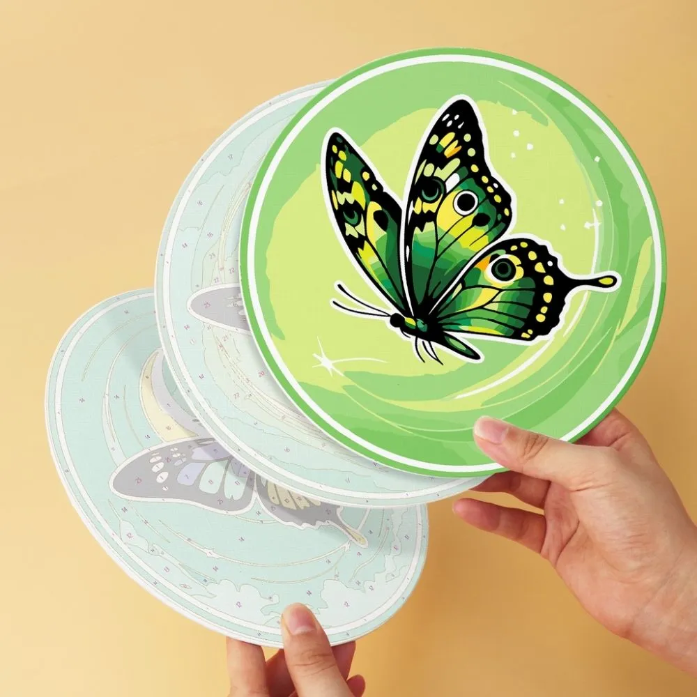 Figured'Art Mini Serie Smaragden vleugels schilderen op nummer Ø20cm 6x