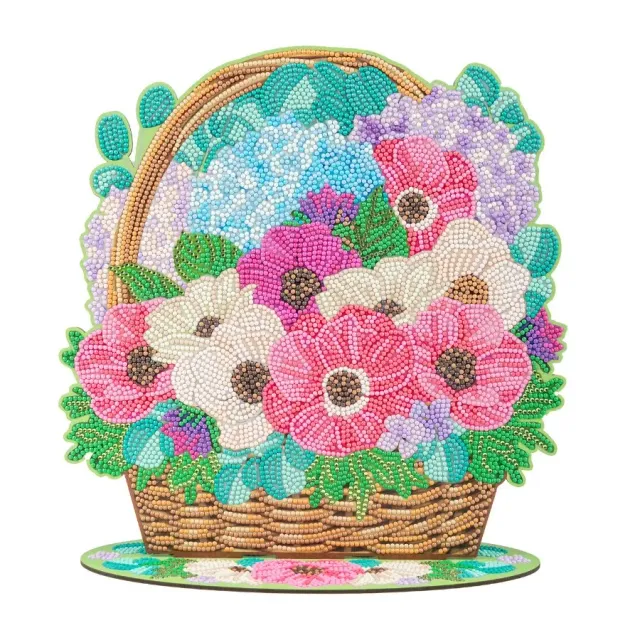 Craft Buddy Crystal Art Spring Flower Basket decoratie 30cm