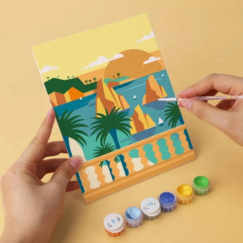 Figured'Art Grand Tour-poster mini schilderen op nummer 6 stuks