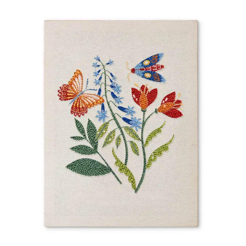 Figured'Art Bloeiende Vlinder punch needle pakket 20x30 cm