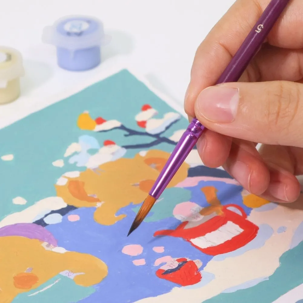 Figured'Art penselen set 12 stuks schilderen op nummer nylon