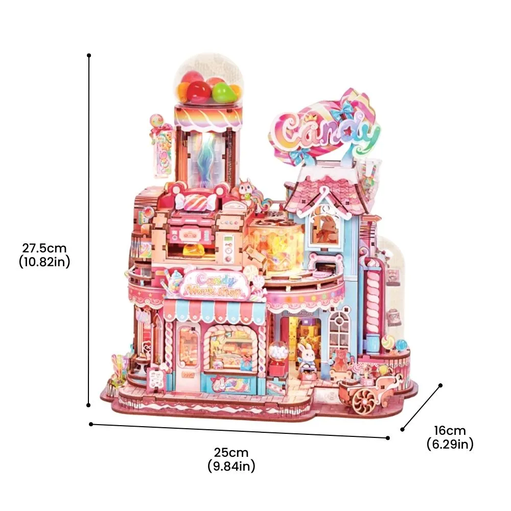 Figured'Art De Snoepwerkplaats 3D puzzel 643 stukjes met led