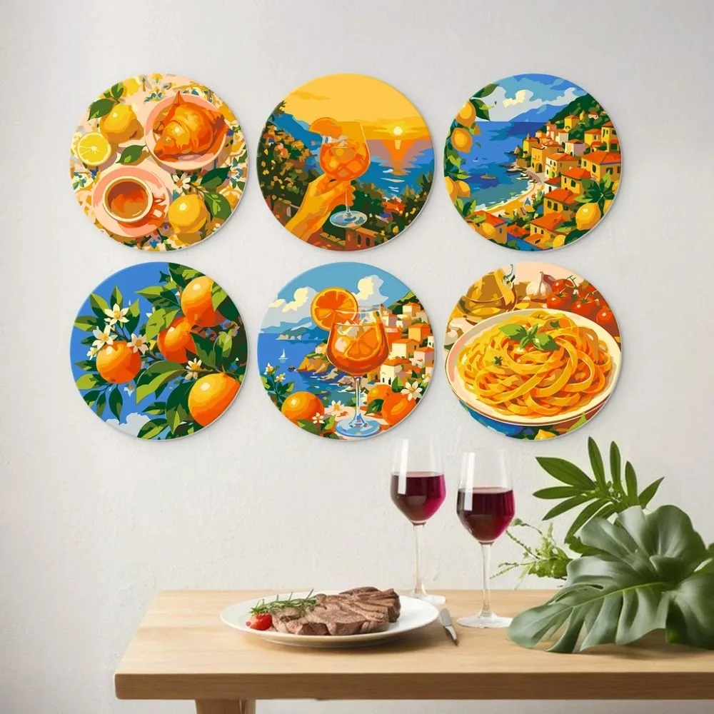 Figured'Art Mini Dolce Vita-uitstapje schilderen op nummer 6 schijven Ø20cm