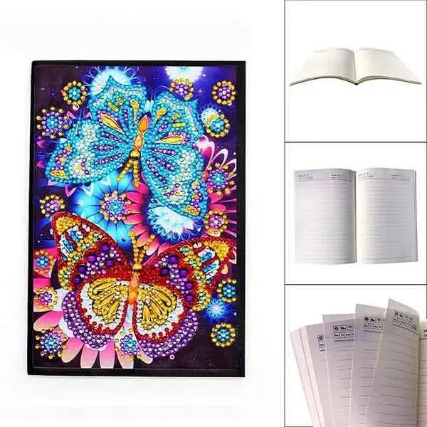 Figured'Art Vlinders diamond painting notitieboekje A5 64 pagina's
