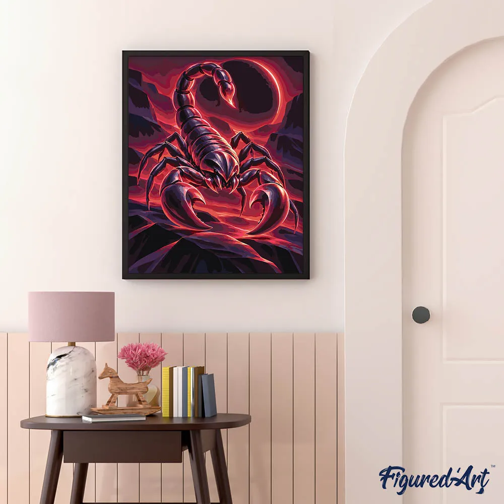 Figured'Art Schilderen op Nummer Schorpioen Sterrenbeeld 40x50 acryl