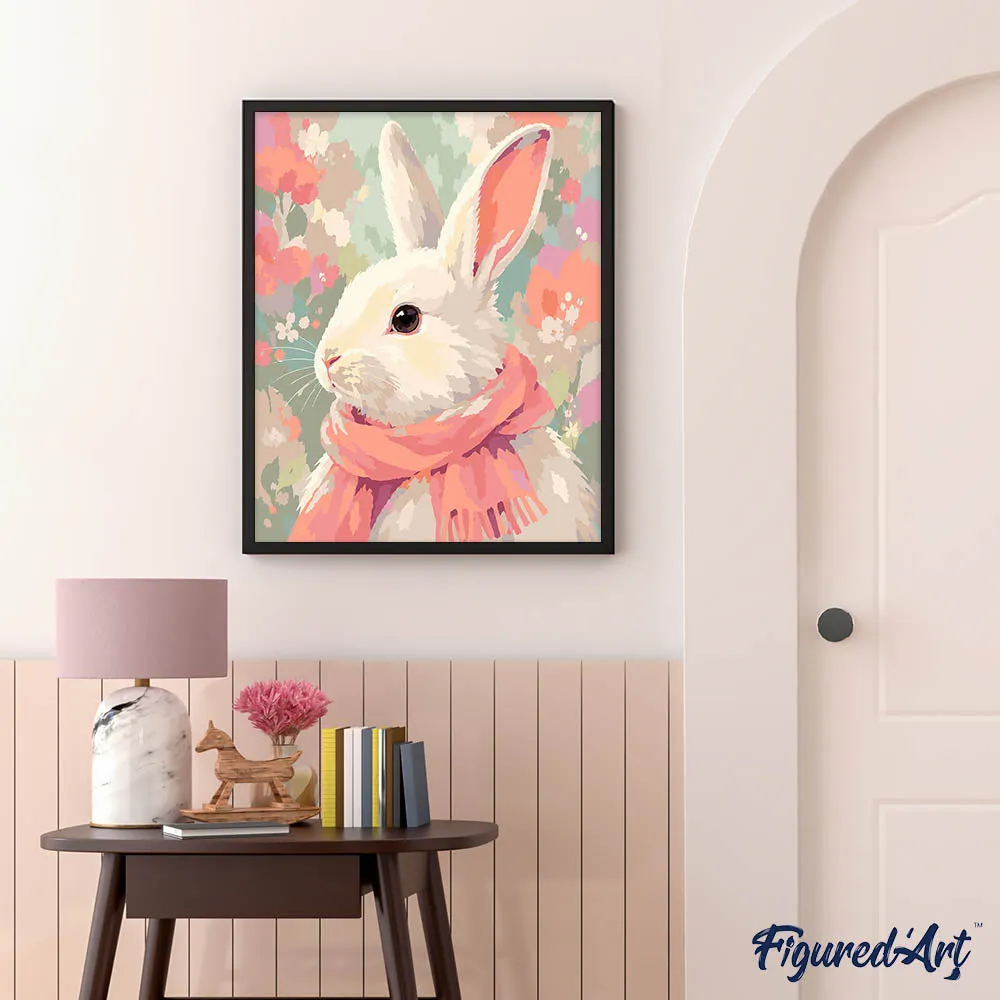 Figured'Art Lentekonijn schilderen op nummer 40x50cm konijn