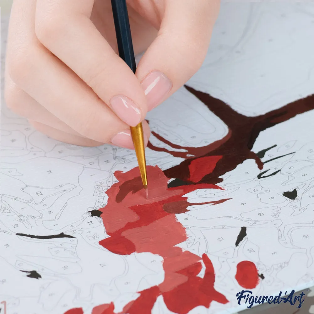 Figured'Art Schoonheid achter Bloemen schilderen op nummer cadeauset