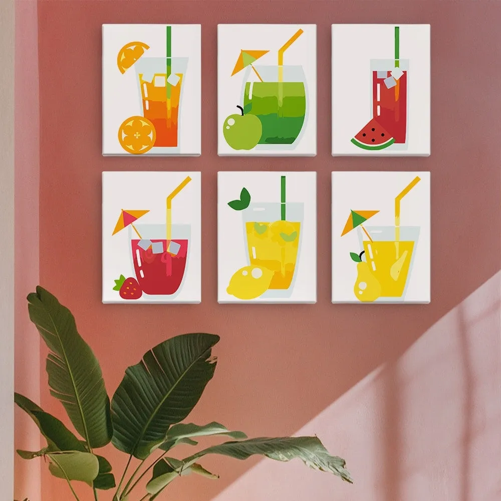 Figured'Art Fruitige Dranken Mini Schilderen op Nummer 15x20 6x