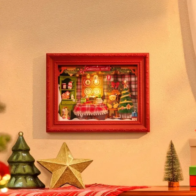 Figured'Art Kerstavondfeest 3D puzzel hout 125 stukjes 21,8cm