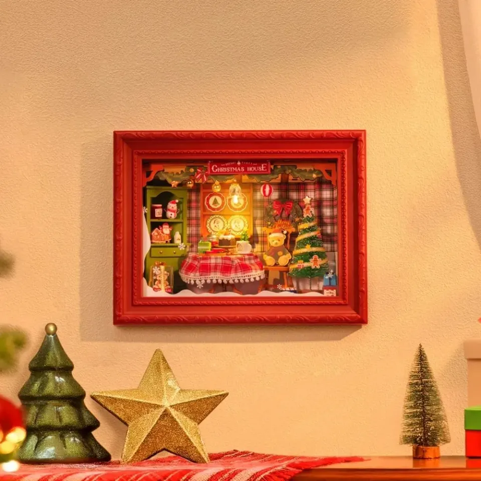 Figured'Art Kerstavondfeest 3D puzzel hout 125 stukjes 21,8cm