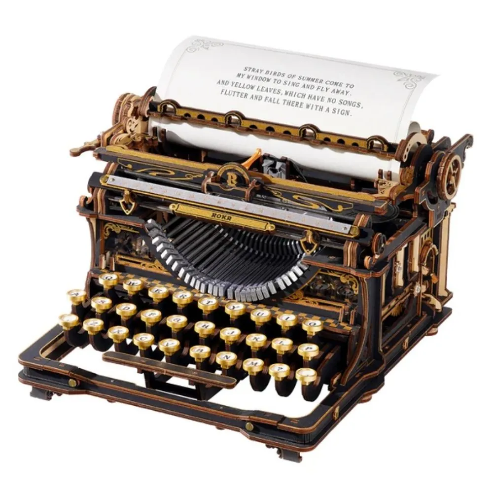 Figured'Art Klassieke Typemachine 3D puzzel 320 stuks hout